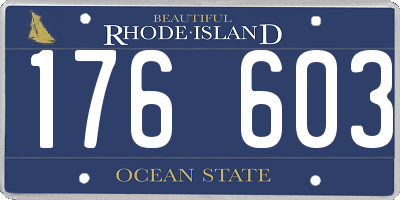 RI license plate 176603