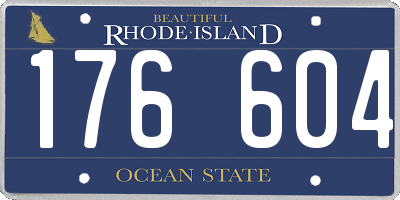 RI license plate 176604