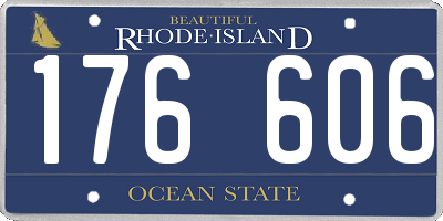 RI license plate 176606