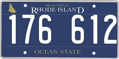 RI license plate 176612