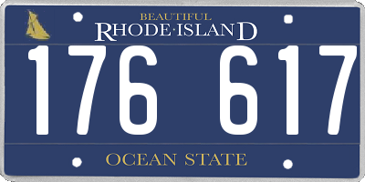 RI license plate 176617