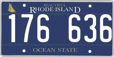 RI license plate 176636