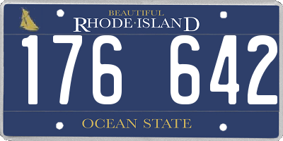 RI license plate 176642