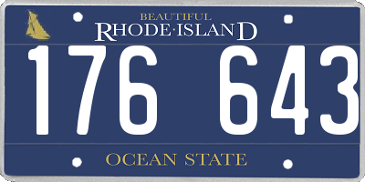 RI license plate 176643