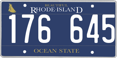 RI license plate 176645