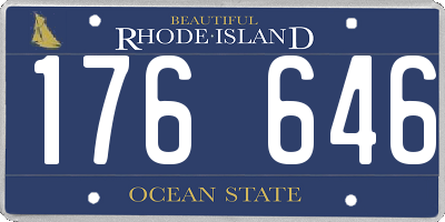 RI license plate 176646
