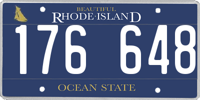 RI license plate 176648