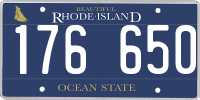 RI license plate 176650