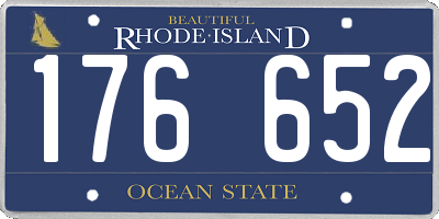RI license plate 176652