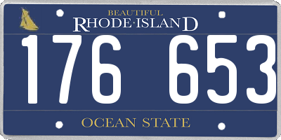 RI license plate 176653