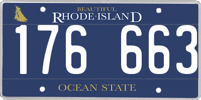 RI license plate 176663