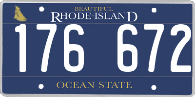 RI license plate 176672