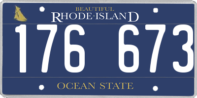 RI license plate 176673