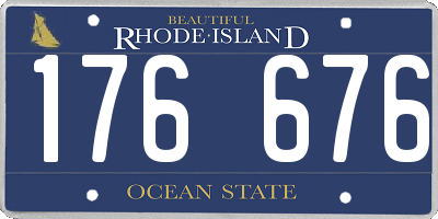 RI license plate 176676