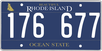 RI license plate 176677