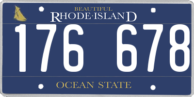 RI license plate 176678