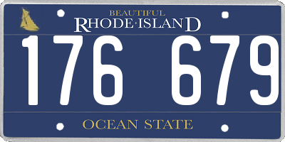RI license plate 176679
