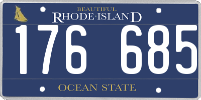 RI license plate 176685