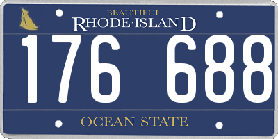 RI license plate 176688