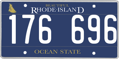 RI license plate 176696