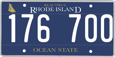 RI license plate 176700