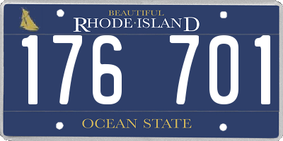 RI license plate 176701