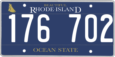 RI license plate 176702