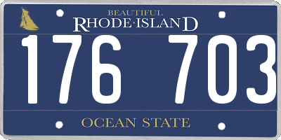 RI license plate 176703