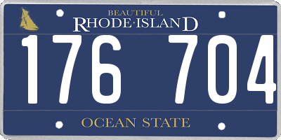 RI license plate 176704