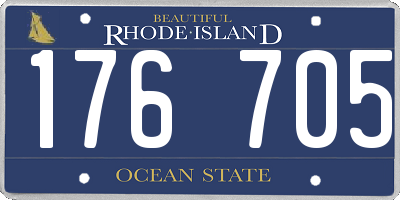 RI license plate 176705