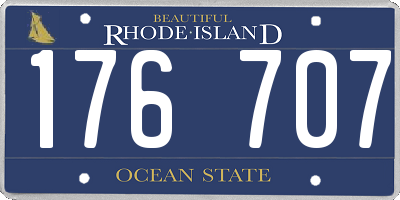 RI license plate 176707