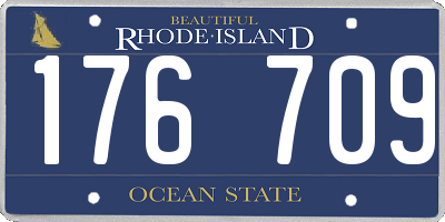 RI license plate 176709