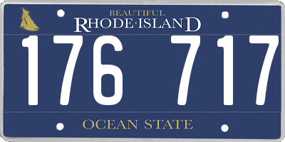RI license plate 176717