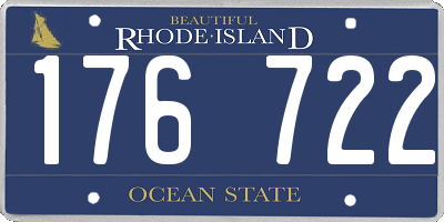 RI license plate 176722