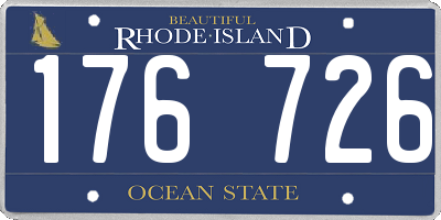 RI license plate 176726