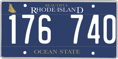 RI license plate 176740