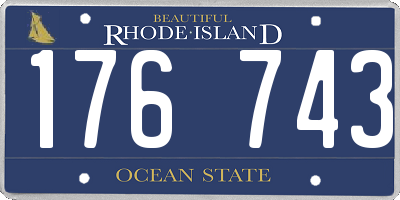 RI license plate 176743