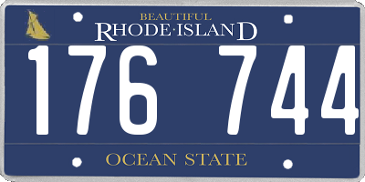 RI license plate 176744