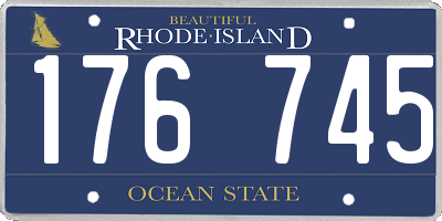 RI license plate 176745