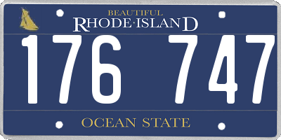RI license plate 176747