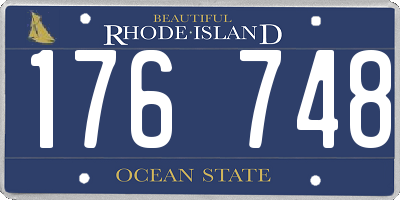 RI license plate 176748