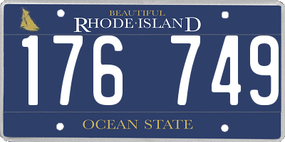 RI license plate 176749