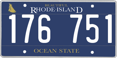 RI license plate 176751