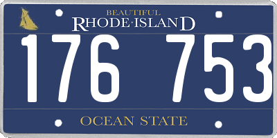 RI license plate 176753