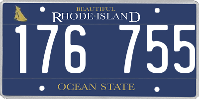 RI license plate 176755