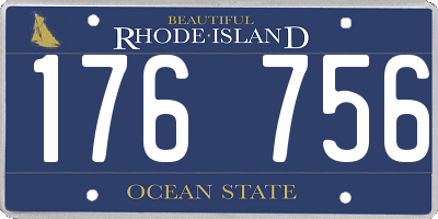 RI license plate 176756
