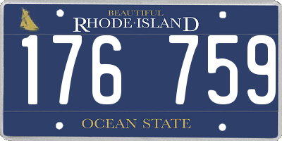 RI license plate 176759
