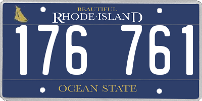 RI license plate 176761