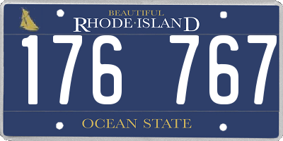 RI license plate 176767