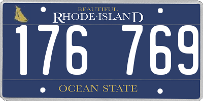 RI license plate 176769